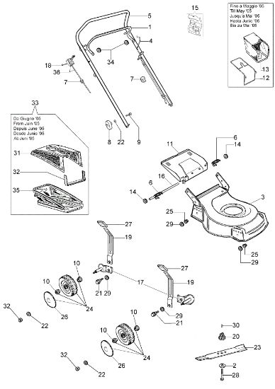 Despiece LR 48 PBQC Cortacésped