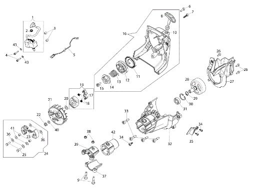 Arranque y embrague Unità motore DS 2410 D (Ø 24/26) Unidad motriz DS 2410 D (Ø 24/26)