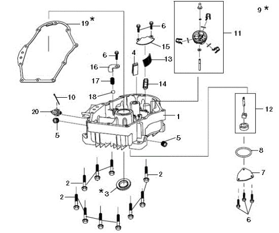 Tapa basamento EF 106/24 KH 4X4 (K2400AVD V-twin) Cat. 2018 Tractor