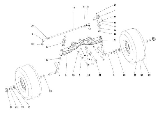 Eje anterior EF 106/16 KH (K1600AVD) Cat. 2018 Tractor