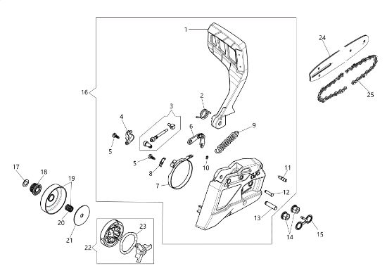 Embrague y freno MT 4110 (Euro 2) Motosierra