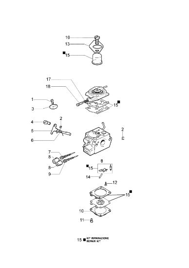 Carburador WT-866A TR 1551 (EURO 5) Mototaladro