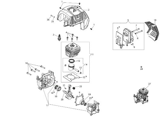 Motor DSH 400 BP Desbrozadora