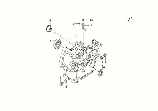 Carter motor MZ 2098 RKS (K800 HC - EURO5) Motoazada
