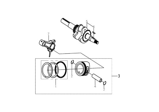 Ciguenal y piston MZ 2075 RKS (K800 HT - EURO5) Motoazada