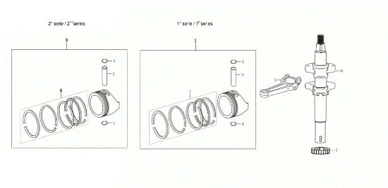 Ciguenal y piston LR 44 PK COMFORT PLUS (K 605) EURO 5 Cortacesped