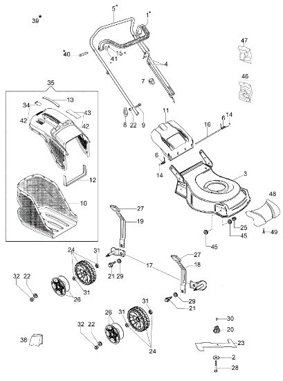 Despiece completo LR 48 PK COMFORT PLUS (K605) EURO 5 Cortacesped