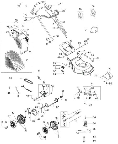 Despiece completo LR 48 TK COMFORT PLUS (K605) EURO 5 Cortacesped