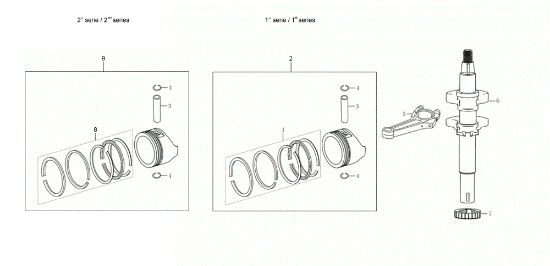 Ciguenal y piston LV 48 TK ALLROAD PLUS 4 (K655) EURO 5 Cortacesped