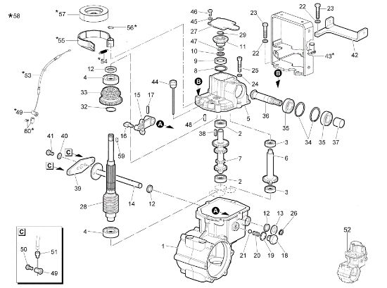 Engranajes del cambio DR 65 (K1100 H) Desbrozadoras de ruedas