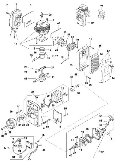 Arranque y motor SA 2063 Sopladora