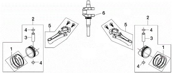 Ciguenal y piston EF 92/24 KH (K2400AVD TWIN) Cat.2021 Tractor