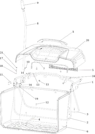 Recogedor de hierba EF 106/24 KH (K2400AVD V-twin - EURO5) Cat. 2021 Tractor