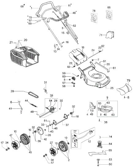 Despiece completo LR 44 TK COMFORT (K450) Cortacesped