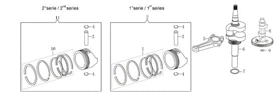 Ciguenal y piston LR 44 TK COMFORT (K450) Cortacesped