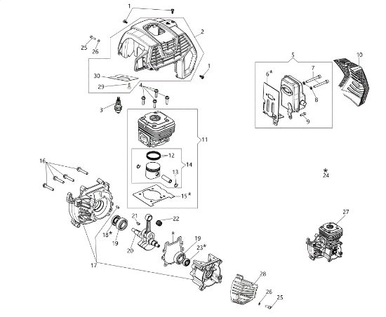 Motor DSH 500 T Desbrozadora