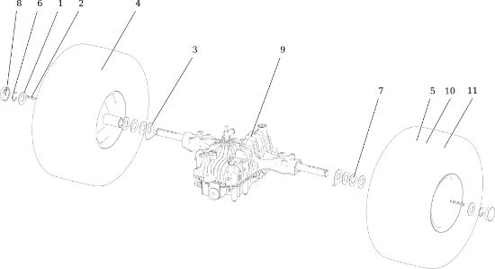 Eje posterior Tonkawa 26 (Kawasaki) Cat.2022 Tractor