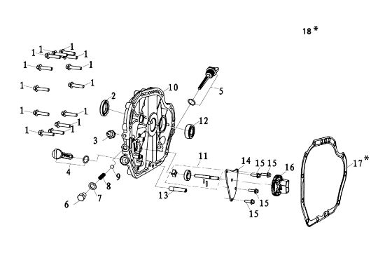 Tapa basamento MOTORE K7000 HD - conico e cilindrico / conical and cylindrical Motor