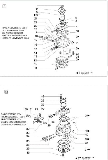 Carburador WT442-E, C1Q-E10 STARK 40 Desbrozadora