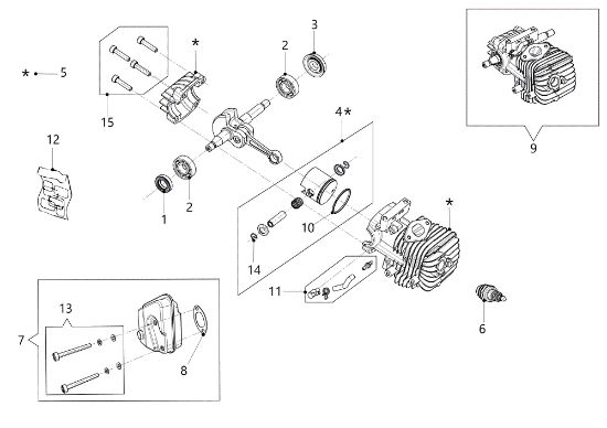 Motor MTTH 2400 Motosierra