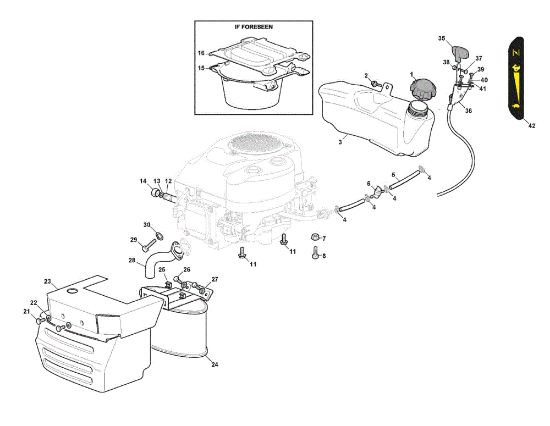 Tanque, escape y protecciones GLX 14-84G Tractor