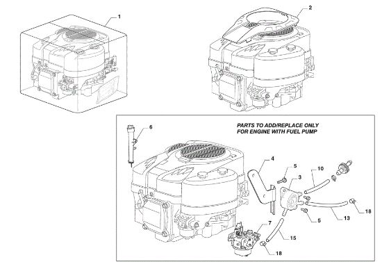 Motor y bomba de gasolina GLX 20-108HS Tractor