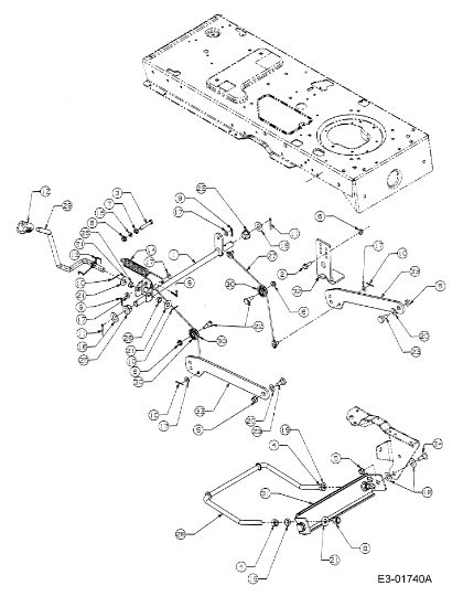 Sistema de regulación altura plato de corte FORMULA 107 H Tractor