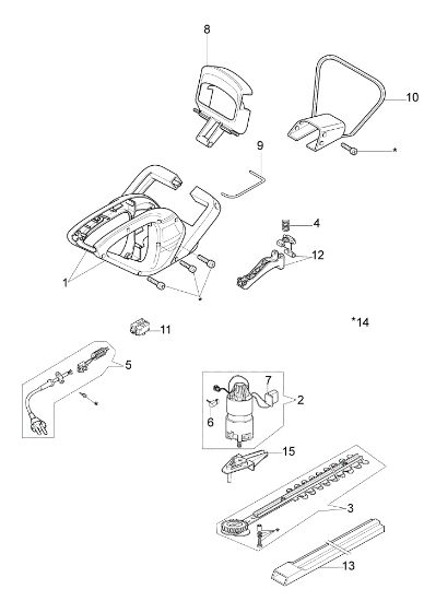 Despiece completo TS 450 E Corta setos eléctrico