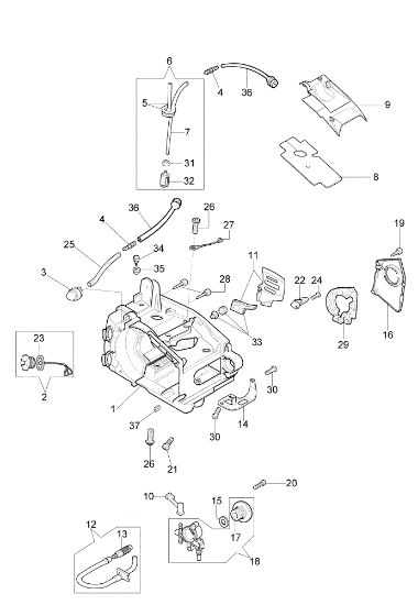 Carter motor 125 Motosierra