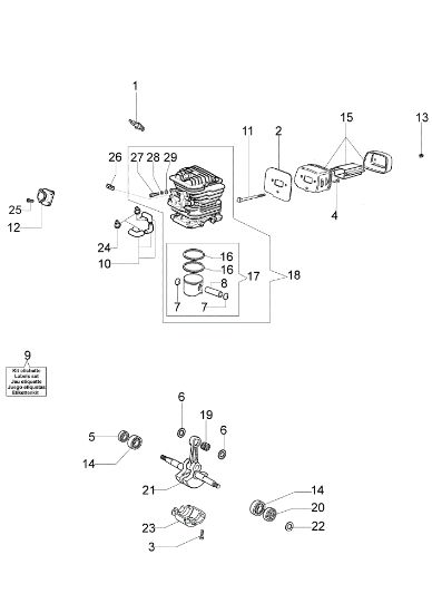 Motor MT 4000 Motosierra