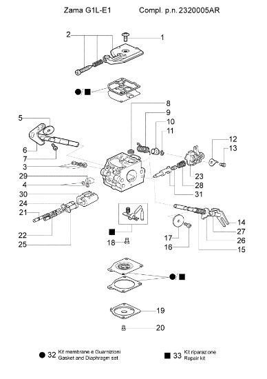 Carburador G1L-E11A MT 4000 Motosierra