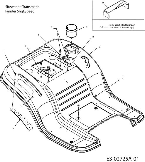 Carcasa posterior FORMULA 97/13,5 T Cat.2006 Tractor