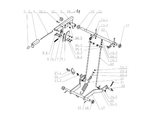 Regulación plato de corte EF 124J/22H Cat.2006-2007 Tractor