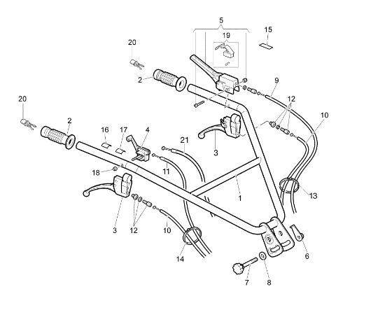 Caja de mando (Manillar) MZ 2500 R (EN709) Motoazada