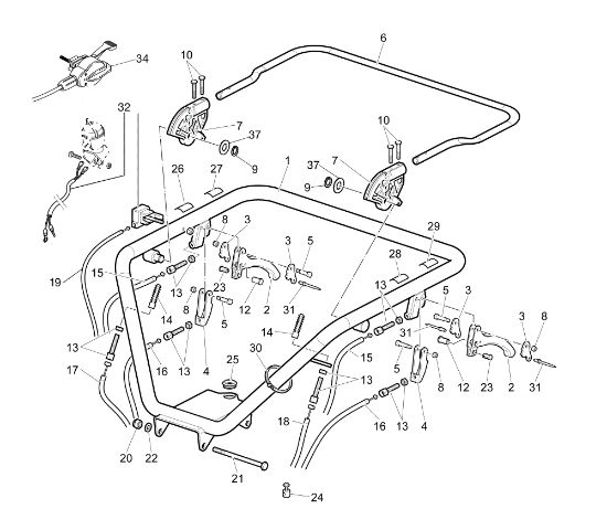 Caja de mando (Manillar) TN 5500 H (Export) Minitransportador
