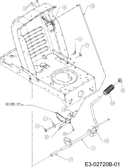 Pedal FORMULA 108/15,5 H Cat.2007 Tractor