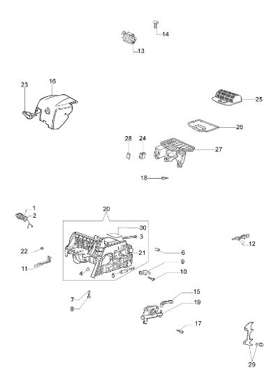 Carter motor y filtre aire 136 S Motosierra