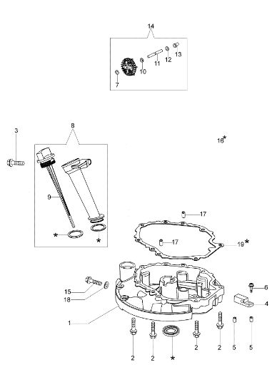 Tapa basamento LR 44 PK (K40) Cortacésped