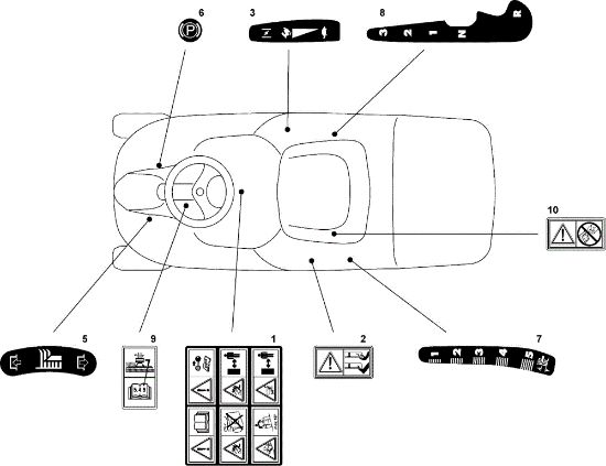 Etiquetas (1/2) EF 63C/6,5M Cat.2008 Tractor