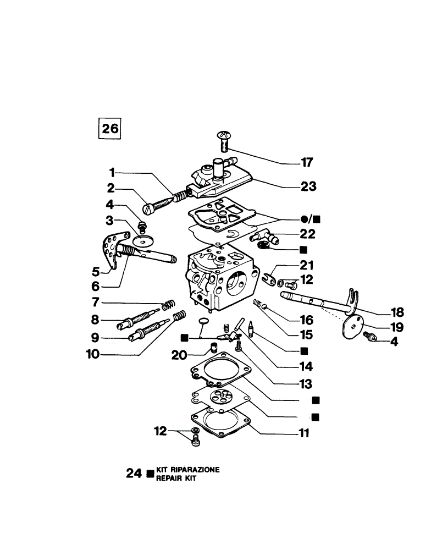 Carburador WT-162A 151 Motosierra