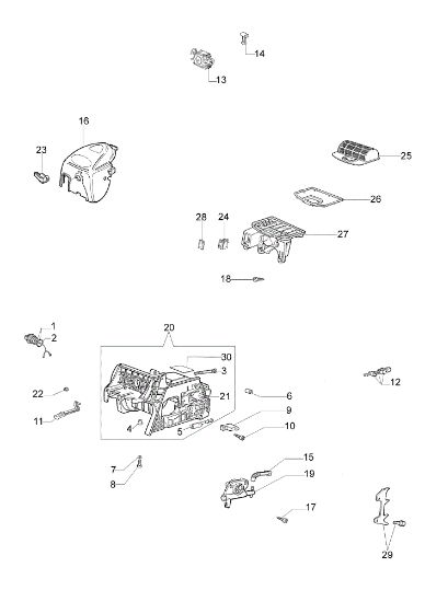Base motor y filtre aire 140 S Motosierra