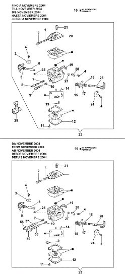 Carburador WT-561A 140 S Motosierra