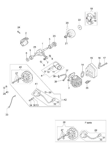 Motor MT 2600 Motosierra