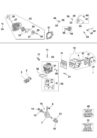 Arranque y motor 181 Motosierra
