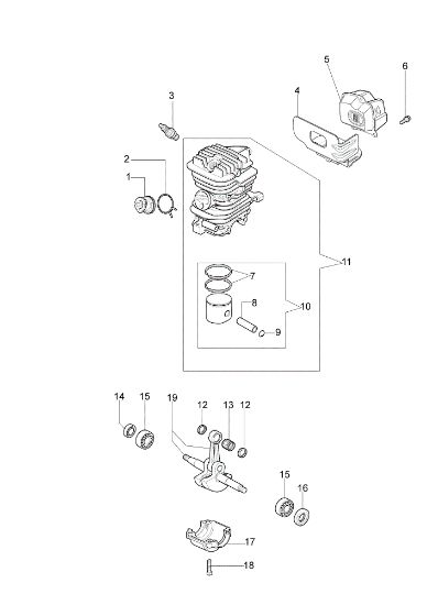 Motor MT 3700 (Euro 2) Motosierra