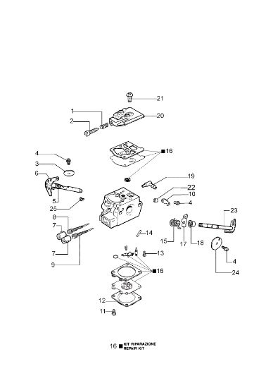 Carburador WT-781DR MT 3700 (Euro 2) Motosierra