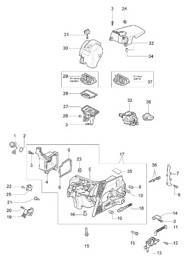 Carter motor MT 4100 S (Euro 2) Motosierra