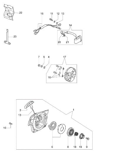 Grupo arranque MT 4100 SP (Euro 2) Motosierra
