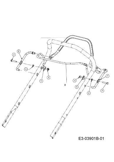 Palanca completo LR 55 VBX 4 in 1 Cortacésped