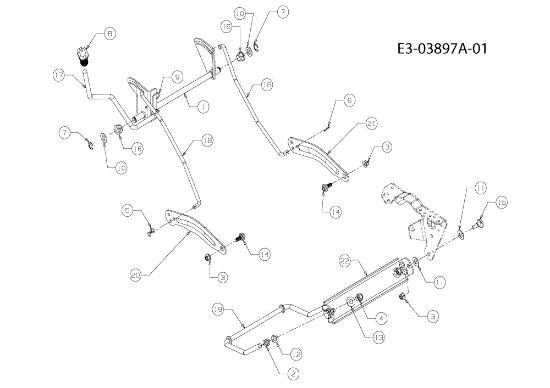 Sistema de regulación altura plato de corte KOMMAND 92/13,5 T Tractor